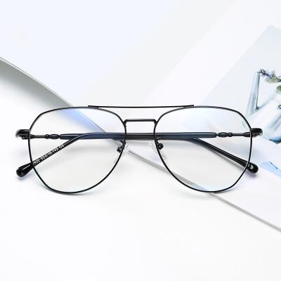 China Wholesale Retro Anti Myopia Women Eyewear Men Glasses Fashion Personality Metal Blue Light Optical Frame River Design Eye Glasses for sale