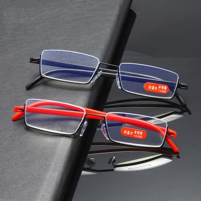 China 2021 newest fashion thin portable fashionable anti blue light reading glasses with case men women reader glass frame wholesale for sale