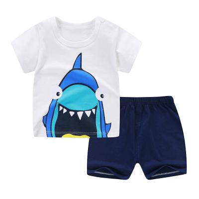 China Summer Breathable Children's Shorts Suit Cotton T-shirt Short Sleeve Men And Women Baby Children Small And Medium for sale