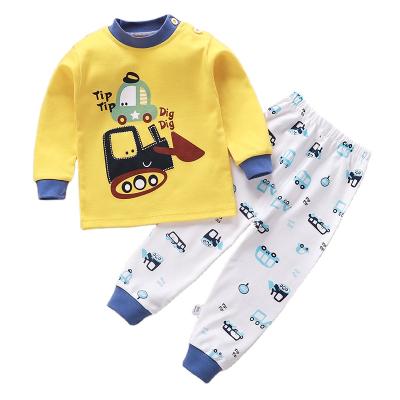 China Breathable Children's Underwear Set Comfortable Down Long Johns Boys And Girls Cuhk Baby Pajamas Cotton Home Wear Warm Autumn Style for sale