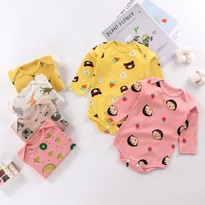 China 100% Cotton Newborn Baby Jumpsuit Boy Girl Long Sleeve Clothes Infant Onesie Costume Baby Romper Casual Cotton Unisex Long Sleeve for sale