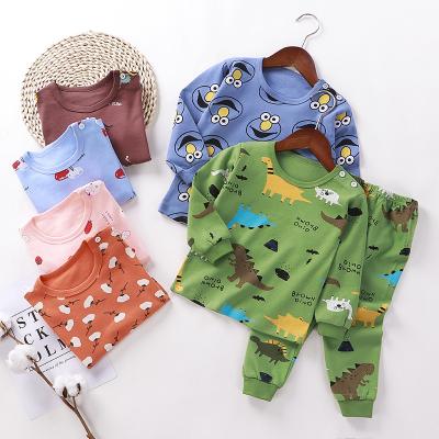 China Children Cotton Long Johns Suit Boys And Girls Pajamas Cartoon Baby Breathable Underwear for sale