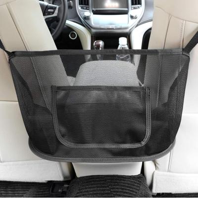 China Durable Lightweight Car Seat Gap Storage Luggage Hanging Net Mesh Organizer Bag Pouch Holder for sale