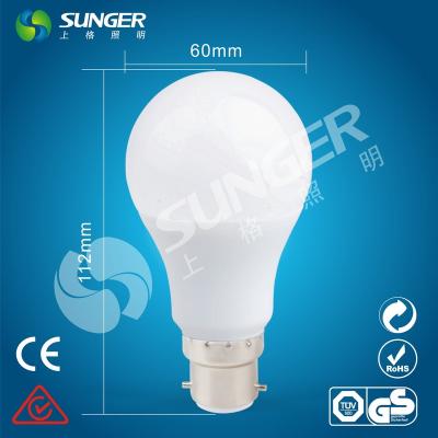 China 2018 Hot 7W E27 B22 A60 LED Plastic Bulb Light with GS TUV RoHS for sale