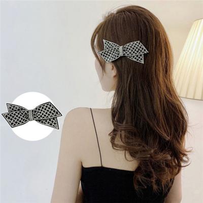 China Fashion Japan and South Korea Hot Selling Bow Hairpin Full of Rhinestone Bow Platypus Clip Ladies Headwear for sale