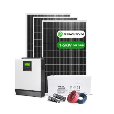 China Electric Power Systems Full Set Solar Power System 5000w Home Hybrid Solar System 5KW Off Grid Solar Power System for sale