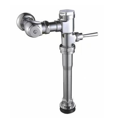 China Public Toilet Horizontal Drain Valve Lever Modern Brass DN25 Caliber Hand Stools Handle Flush Use à venda