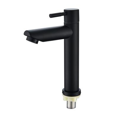 중국 Other China Short Design Single Cold Black Finish Stainless Steel Bathroom Basin Cooking Faucet 판매용