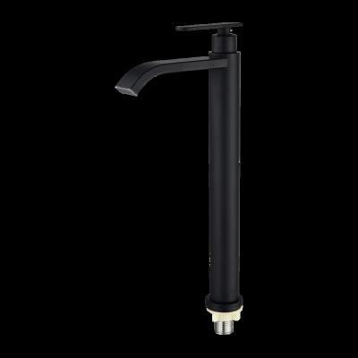 China Other Modern Luxury Bending Ware Single Cold Spout Bathroom Basin Faucet Flat Handle High Quality Sanitary Faucets en venta