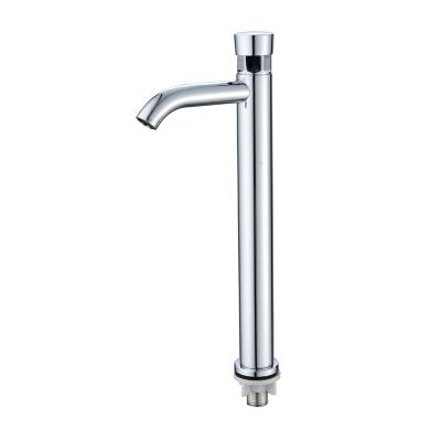 China Other Cheap Price Stainless Steel Plated High Design Delayed Deck Mounted Single Handle Basin Mixer Bathroom Basin Faucet en venta