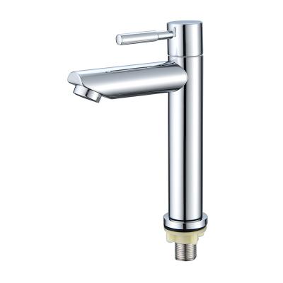 중국 Other Moden Short Design White Single Handle One Hole Thin Cold Plated Deck-Mounted Basin Faucet For Bathroom 판매용