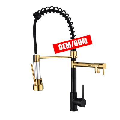 China Other Good Price OEM Kitchen Sink Single Hole Faucet Zinc Alloy Single Hole Cold And Hot Water Pull Out Faucet à venda