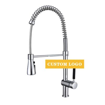 China Lower Neck Long Spray Top Quality UK Style Standard Cold And Hot Brass Plated Kitchen Faucet à venda