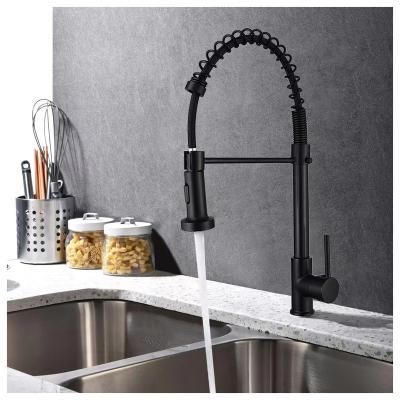 중국 Pull Down Spray Saving Sprayer Head Matte Black Pull Down Kitchen Universal Multifunctional Faucet With 720 Degree Head 판매용