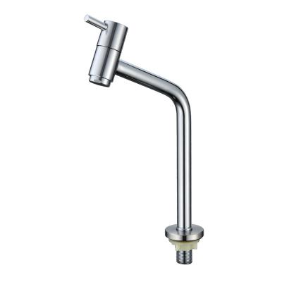 China Other Plating DN15 20mm Top Gauge Chrome Stainless Steel Single Cold Water Switch Kitchen Faucet for sale