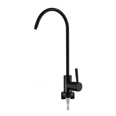 China Other Stainless Steel G1/4 Short Design Black Finish Filter Kitchen Cooking Faucet for sale