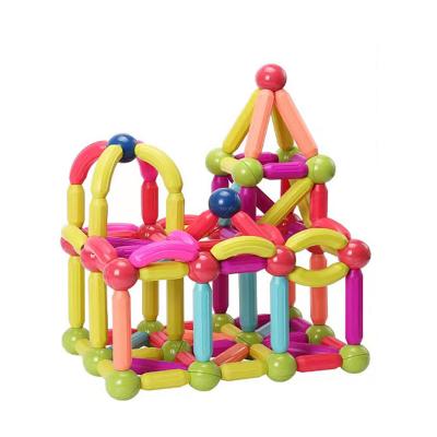 China Building Toy 25/36/42/64pcs Set Hot Sale Good Quality Magnet Stick Ball Diy Big Magnetic Stick Blocks Magnetic Sticks and Balls Toys for sale