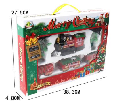 China New Year's Hot Children's Toy Kids Gift Toy Tracking Train Set Electric Toy With Light With Slot Music For Christmas for sale