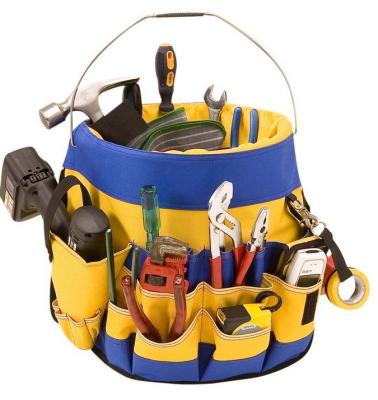 China Custom 32 Pockets Bucket Tool Woodworking / Building / Electrical / Repair Work Organizer for sale