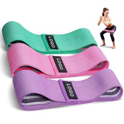 China Durable Elastic Band Gym Women Hip Circle Strength Training Anti Slip Cloth Booty Home Fitness Resistance Bands Exercise Bands for sale