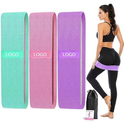 China Wholesale Custom Elastic Band Durable Gym Bands Heavy Duty Hip Fitness Elastic Fabric Resistance Bands High Quality Resistance Bands for sale