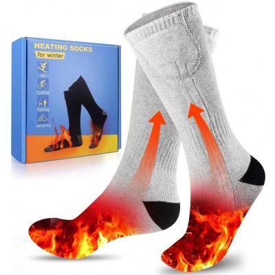 China QUICK DRY Unisex Electric Heated Socks Battery Winters Thermal Self Heated Socks for sale