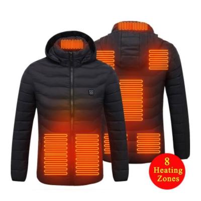 China Waterproof Lightweight Heating Clothes Usb Battery Electric Men Coats Waterproof Insulated Heated Jacket for sale