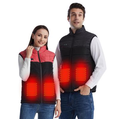 China Waterproof 2021 Winter Unisex Outdoor Carbon Fiber Check Vest Washable Usb Charging Heated Vest for sale