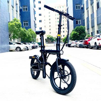 China E-Bike 16 Inch Foldable Electric City 250W Portable Folding Electric Bike for sale