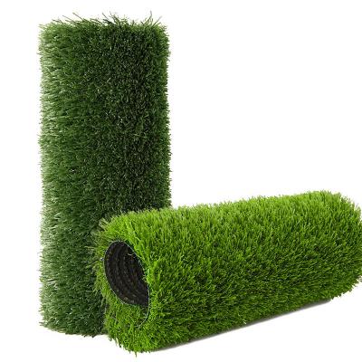 China PP+PE L013-3S-16 30mm Football Field Professional Grass Turf Dark Green Sports Flooring With Artificial Light Green Outside for sale