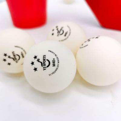 China New YJ ABS material sports M40+ table tennis training balls for club ABS material 3-star table tennis balls with white and yellow color for sale