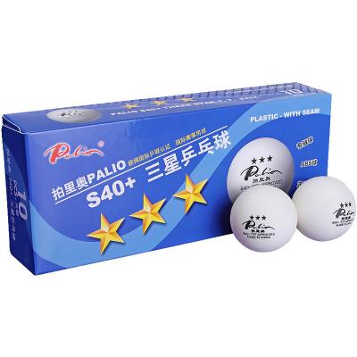 China ABS Palio ITTF Approved Three Star Ping Pong Balls D40+ Sewn Ping Pong Ball ABS Table Tennis Ball for sale