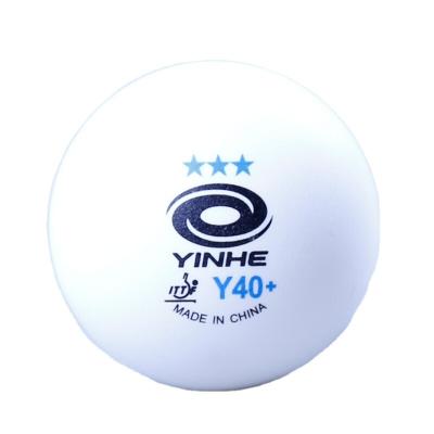 China Professional wholesale new Yinhe Y40+ material ping pong balls table tennis ball ABS three star material with sewing for sale