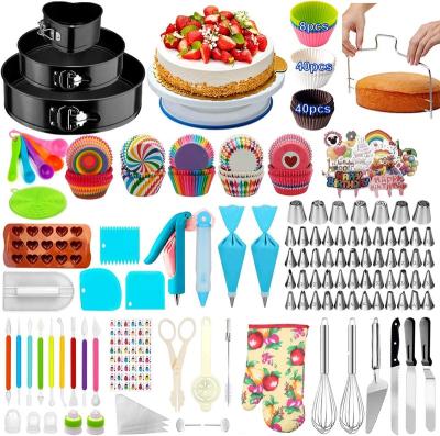 China Viable Baking Pastry 489Pcs Cake Decorating Set Cake Tools Accessories Cake Decorating Supplies Kit Set Bakeware for sale