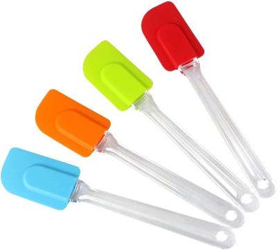 China Viable 4 PCS Silicone Spatula Set, Colorful Spoon Spatula Heat Resistant Cake Cream Butter Spatula, Kitchen Silicone Mixing Scraper for sale