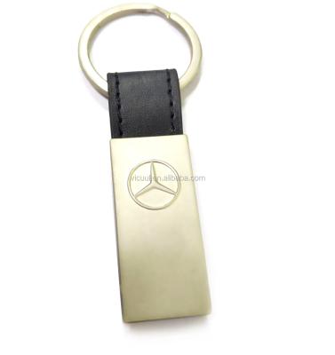 China Custom Metal Metal And PU Leather Car Branded Logo Key Chain for sale