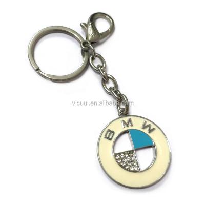 China Diamond Inset Color Car Logo Metal Car Logo Decoration Customized Key Chain Key Chain for sale