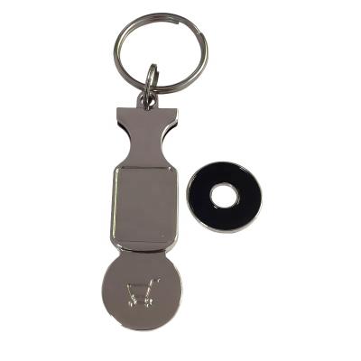 China Custom Portable Practical Zinc Alloy Metal Brand Key Chain Shopping Cart Key Chain for sale