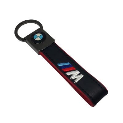 China Car Logo Decoration Customized High-grade Zinc Alloy Key Chain Embroidered Leather Key Chain for sale