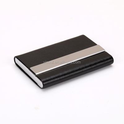 China NATIONAL Magnetic End PU Leather Name Business Card Holder for sale