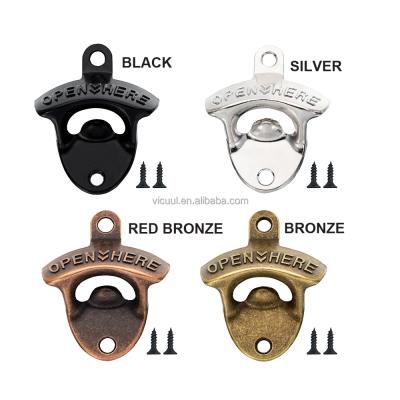 China Viable wholesale metal wall mounted bottle opener, here open bottle opener for sale