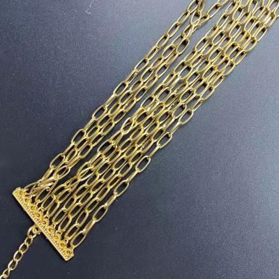 China Elastic Professional ManufacturePersonality Exaggerated Hand Metal Jewelry Fashion Catenary Jewelry for sale