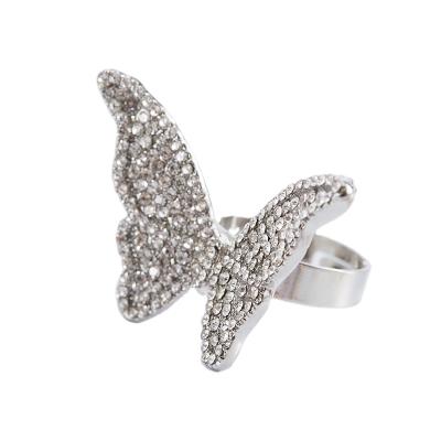 China Hot Selling Unique Design Diamond Ring Price Butterfly Ring Aesthetic Rings CLASSIC for sale