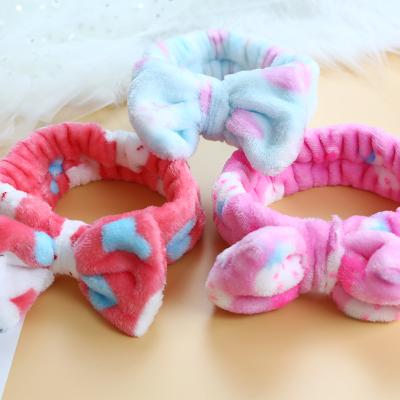 China New Soft High End Face Wash Bow Headband Makeup Women Hair Bunting Band for sale