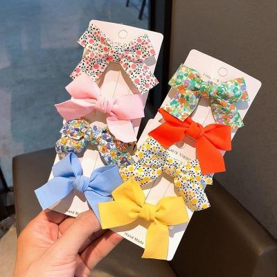 China A Wide Variety Of Cute Sweet Girls Styles Korea Fashion Hairpin Pure Color Bowknot Flower Pearl Hairpin Hair Accessories for sale