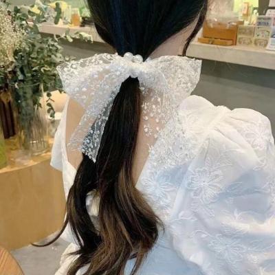 China WholesaleHigh-qualityFancy style hair band pearl head elastic head accessories European and American pearl hair headband face decoration headband for sale