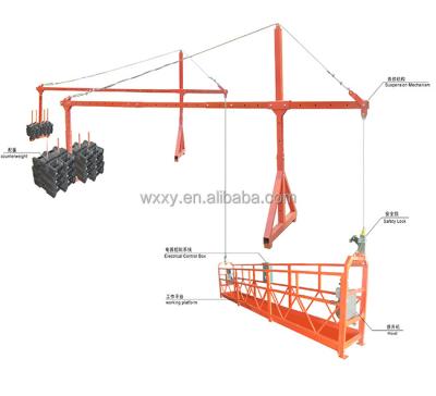 China Contemporary ZLP630, ZLP800 suspended platform hot dip galvanized for building window cleaning manufacturer in Wuxi, China for sale