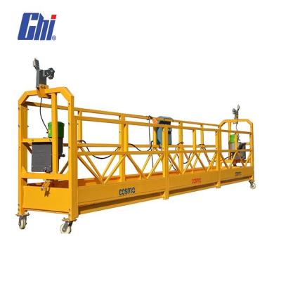 China ZLP630.6m 630kg external wall paint CE approved steel, aluminum alloy wire rope electric cradle, gondola construction lifting manufacturer for sale