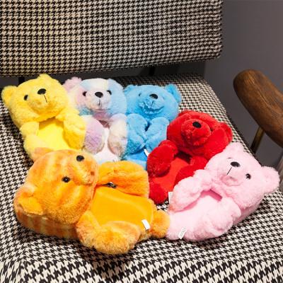 China Factory Direct Slippers Teddy Bear Slippers Cotton Open-Toed Indoor Slippers Anti-Slip for sale