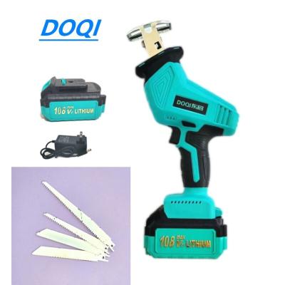 China Wood Saw DOQI 20 handheld cordless reciprocating cutting saw metal saw belt, one 3.0/4.0Ah lithium-ion battery plastic toolbox for sale